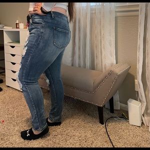 Dark blue skinny jeans